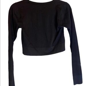 Z By Zella Women's Black Cropped Athletic Top Size Medium